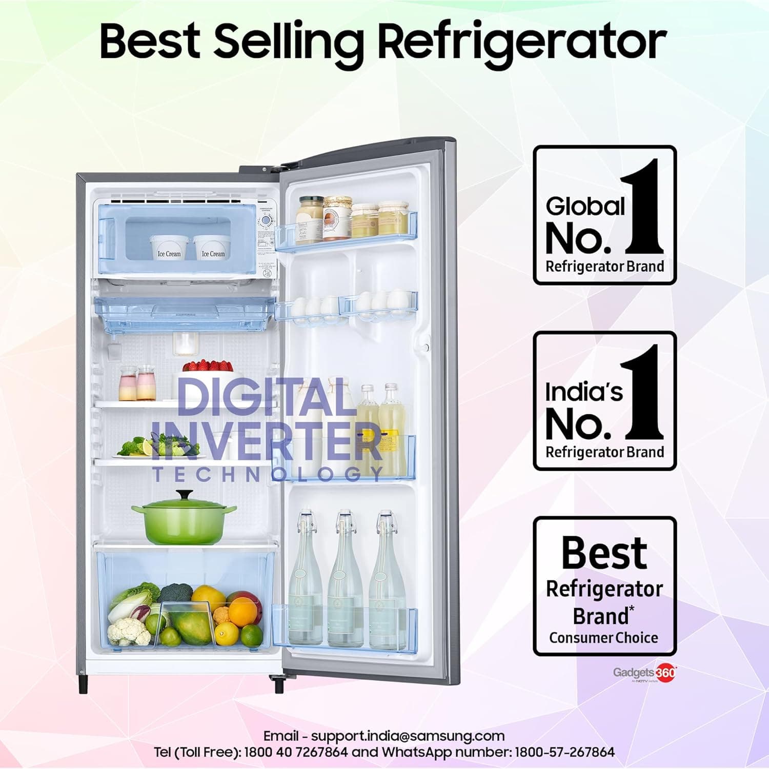 183L 3 Star Single Door Refrigerator preview 3