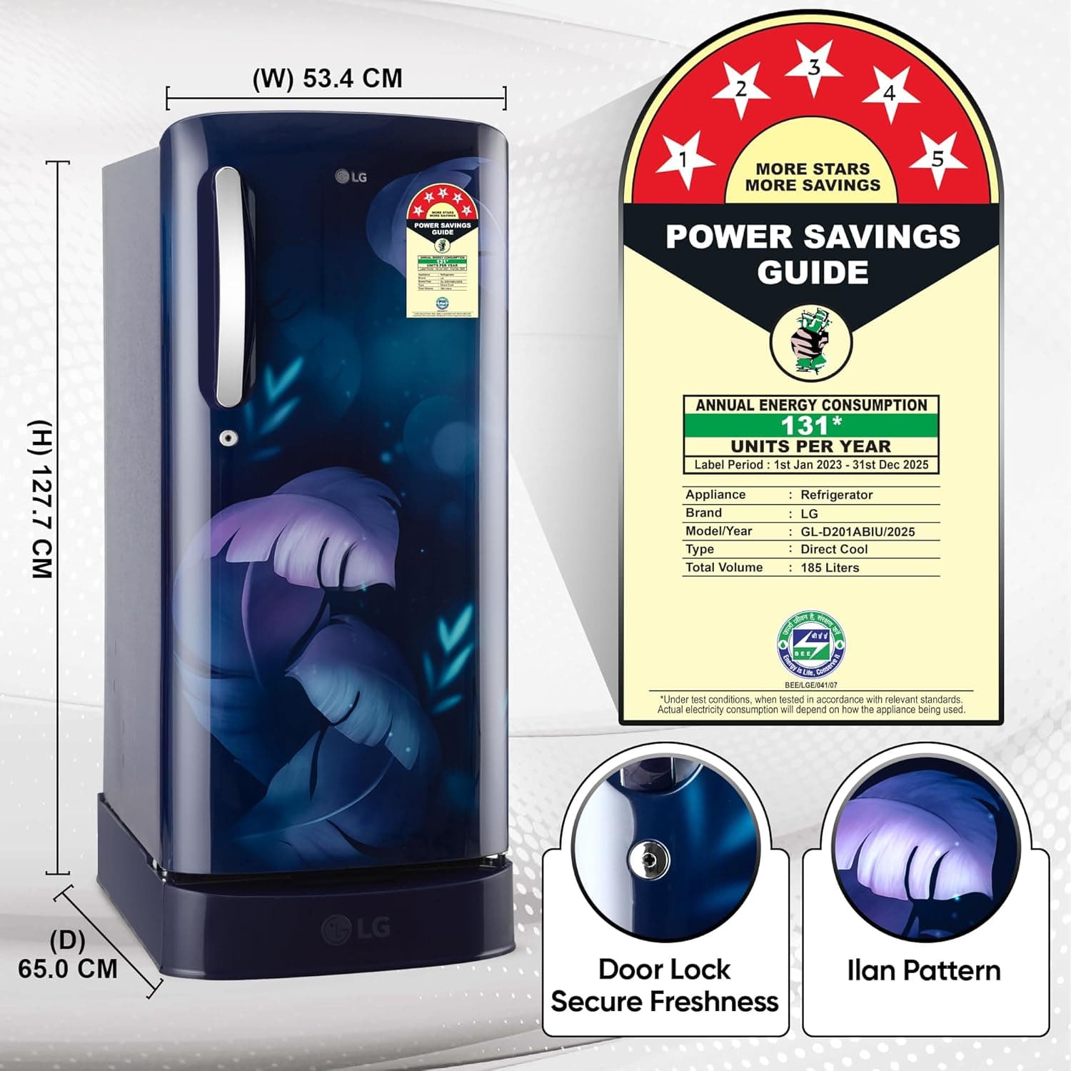 185L 5 Star Single Door Refrigerator preview 3