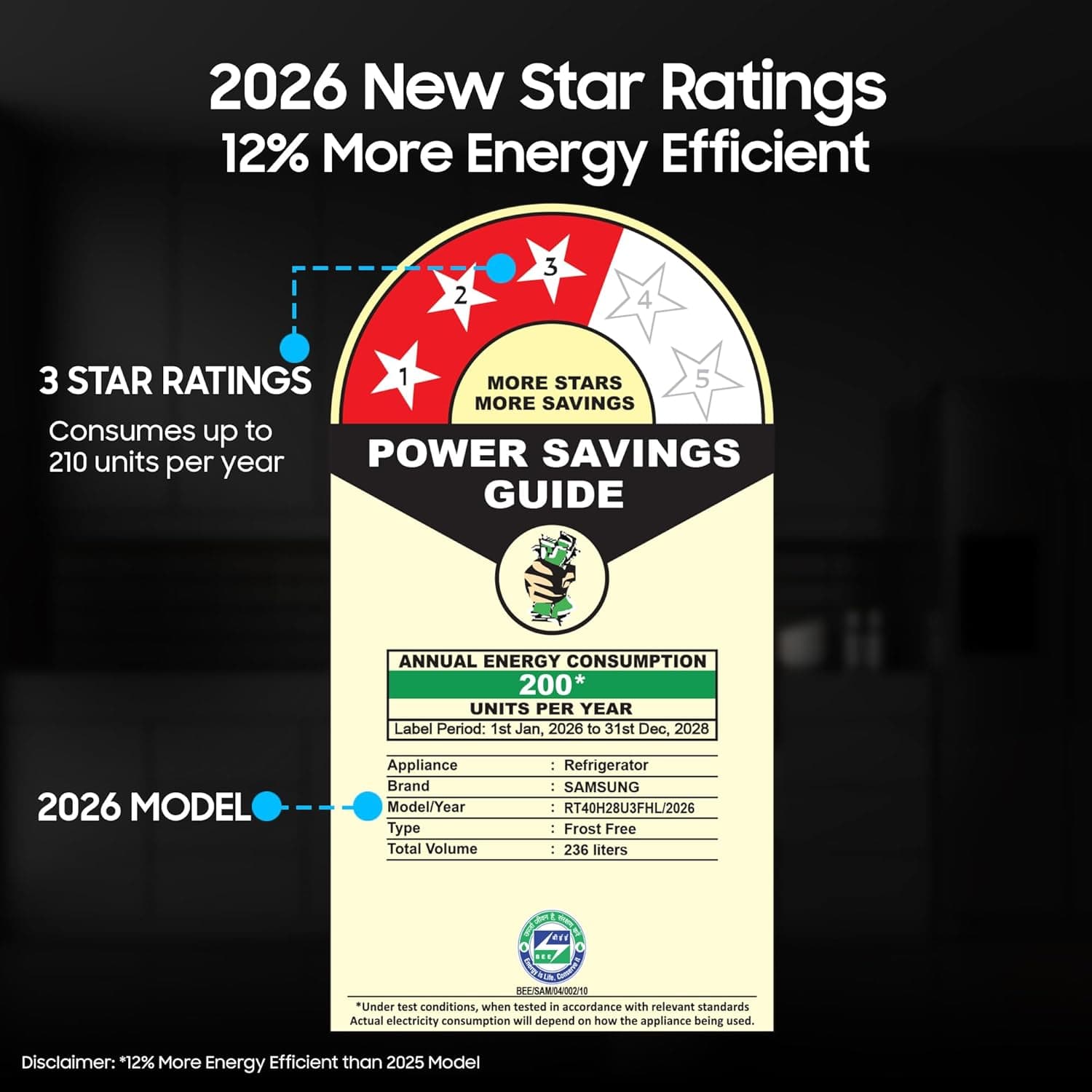 236L 3 Star Double Door Refrigerator preview 6