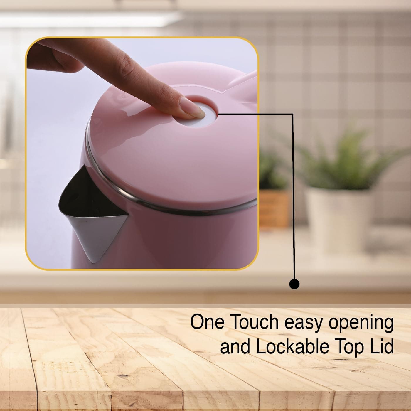 USHA COOL TOUCH KETTLE 1.8L PINK preview 3