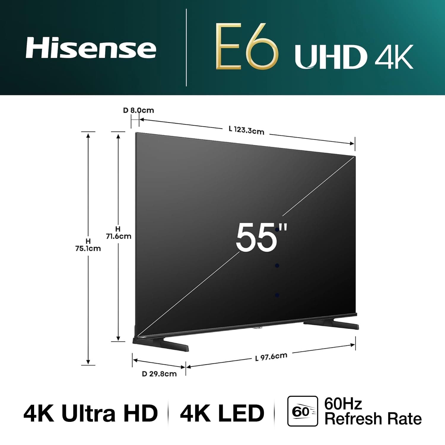 HISENSE LED TV 55E6N preview 2