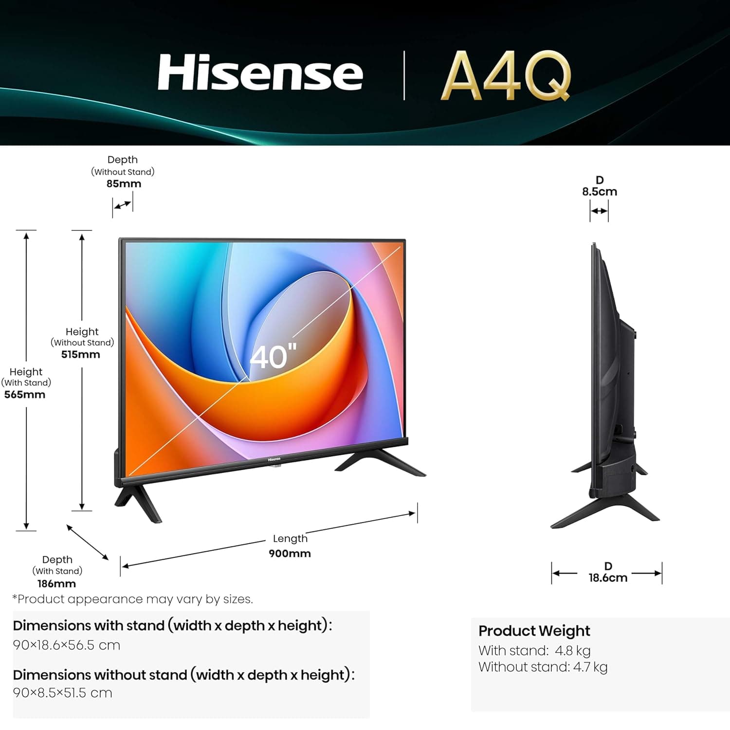 HISENSE LED TV C.TV40A4Q preview 6