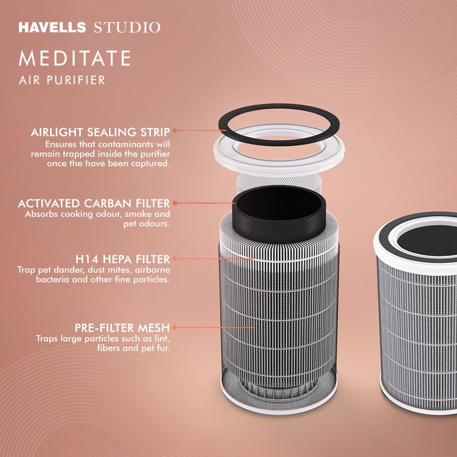 HAVELLS AIR PURIFIER MEDITATE AP 250 REMOTE preview 2