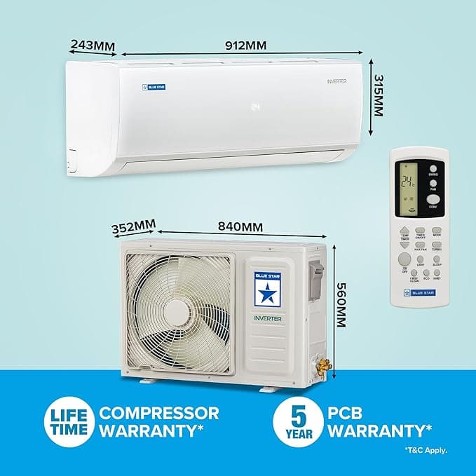 BLUE STAR INVERTER AC 1.5T 5* BI-IE518PNU I/D preview 2