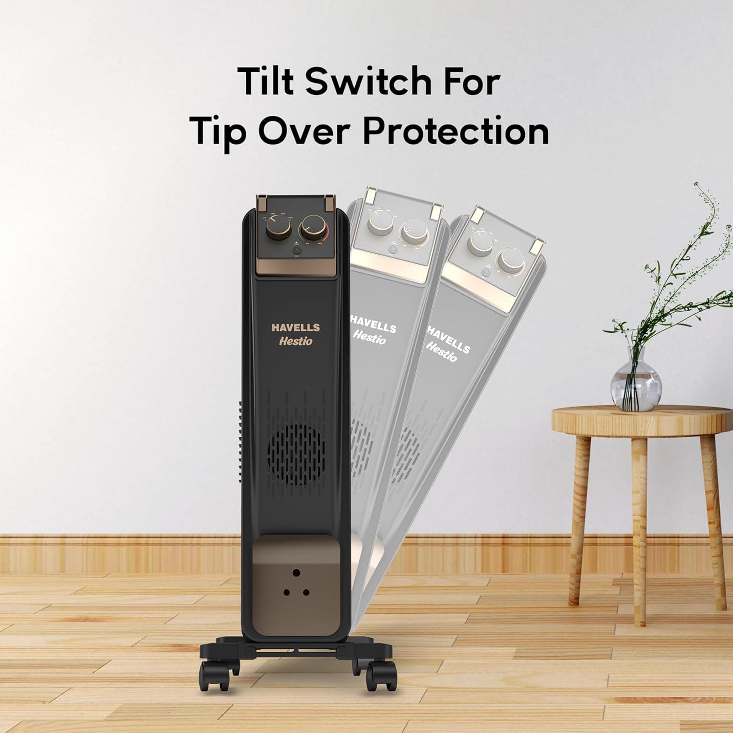 HAVELLS HEATER HESTIO BLK 9 WAVE FIN 2400W preview 3