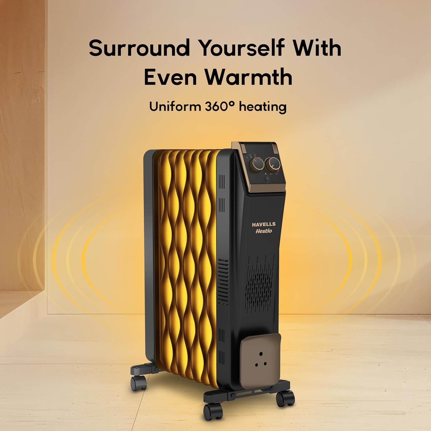 HAVELLS HEATER HESTIO BLK 9 WAVE FIN 2400W preview 4