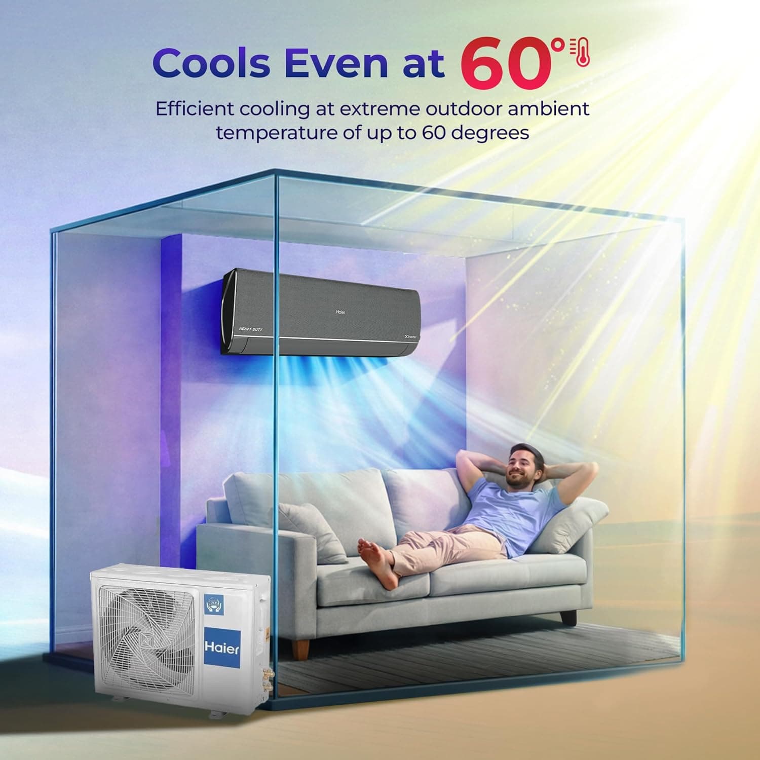 HAIER INVERTER SPLIT AC 1.6T 5* HS19G-MZAIP5BN I/D preview 5