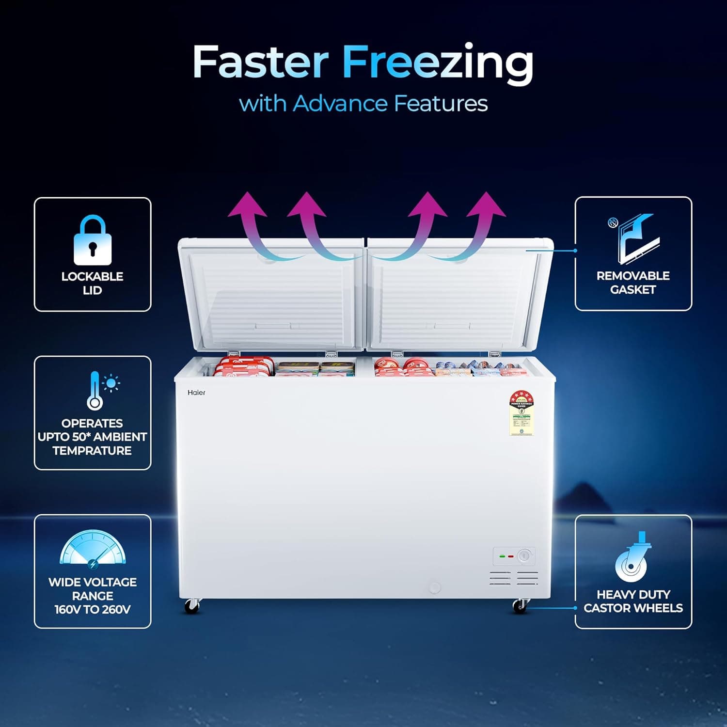 HAIER DEEP FREEZER HFC-500DPW5 preview 3