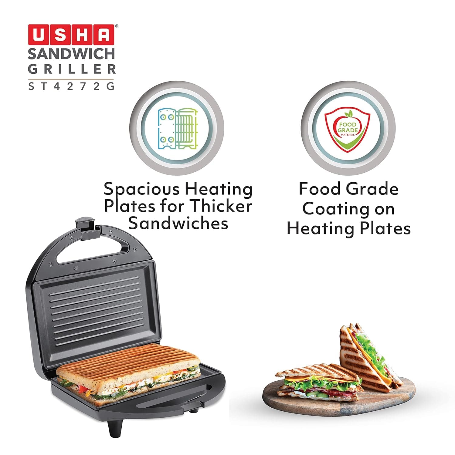 USHA SANDWICH TOASTER ST4272 T BLACK preview 5