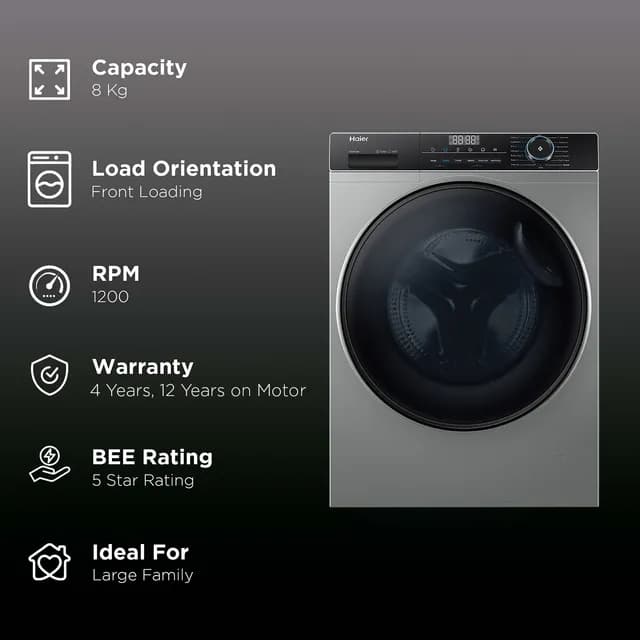 HAIER FRONT LOAD W/M HW80-IM12929CS3 preview 2