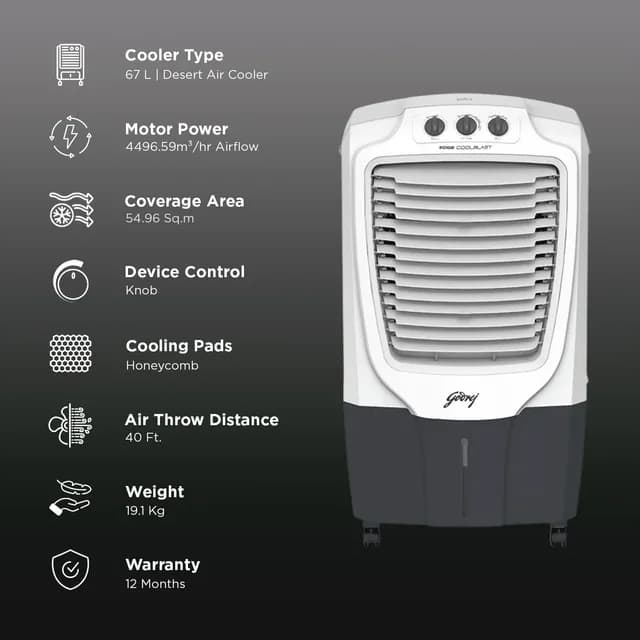 GODREJ COOLER CL EDGE CBPD 87 RBFN4 DKGR 67L preview 3