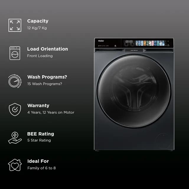 HAIER FRONT LOAD W/M HWD120-DM14F11BKU1 preview 8