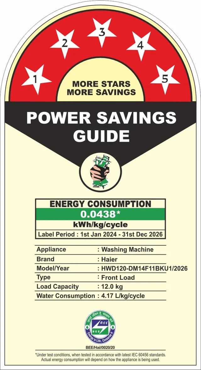 HAIER FRONT LOAD W/M HWD120-DM14F11BKU1 preview 7