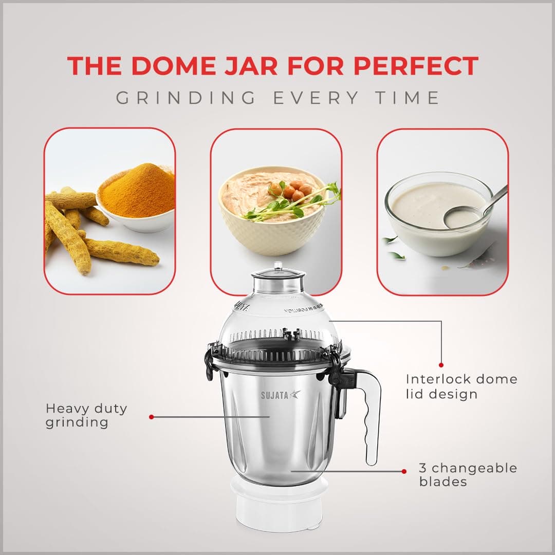 SUJATA DYNAMIX 900 WATT MIXER GRINDER preview 4