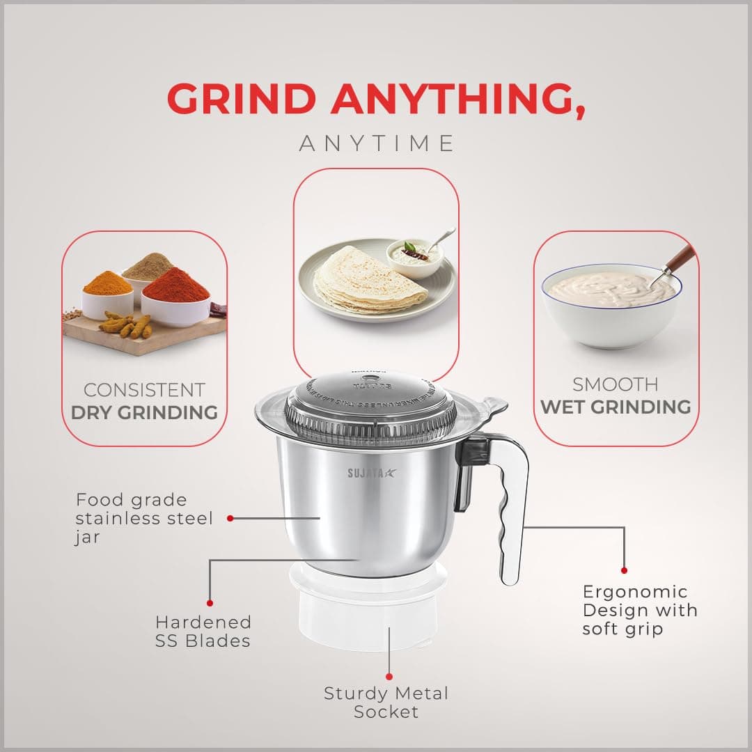 SUJATA DYNAMIX 900 WATT MIXER GRINDER preview 3