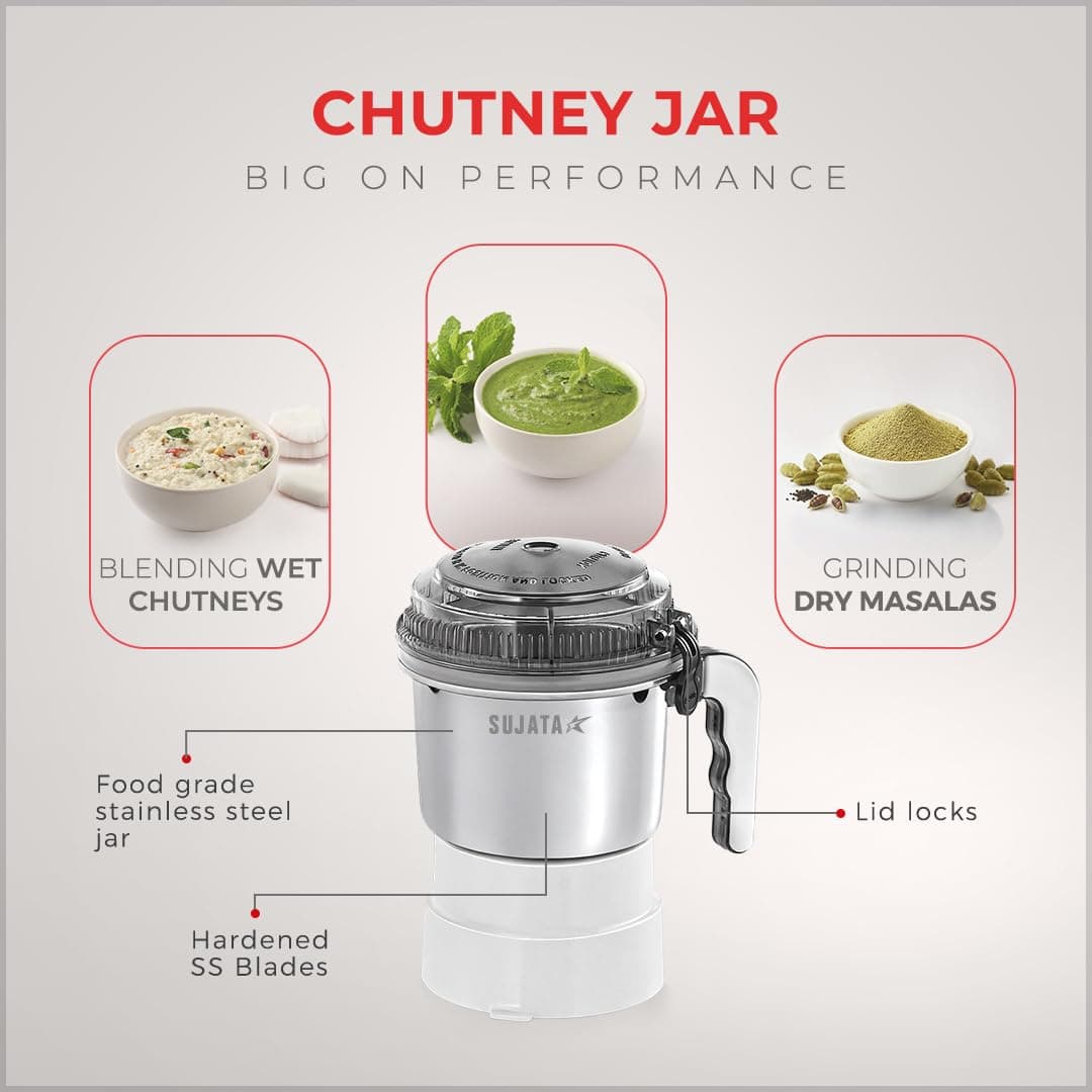 SUJATA POWERMATIC MAXIMA 900 WATTS JUICER MIXER GRINDER preview 2