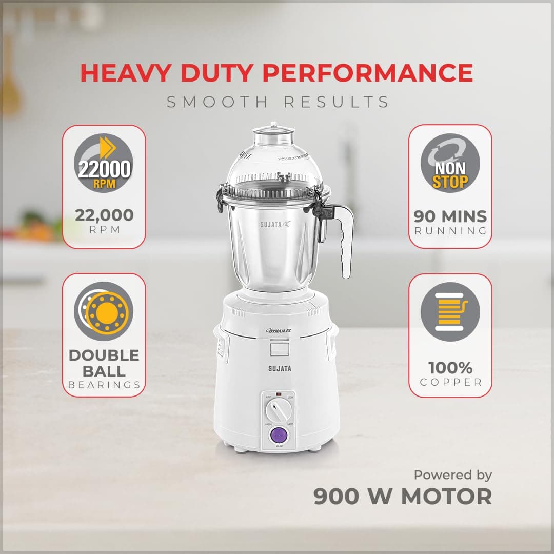 SUJATA DYNAMIX 900 WATT MIXER GRINDER preview 5