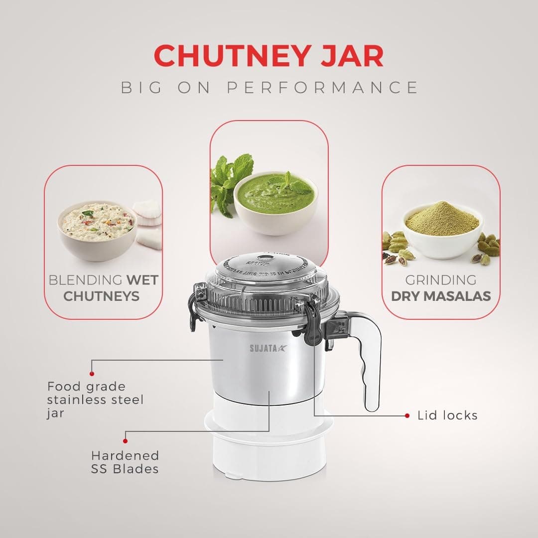 SUJATA DYNAMIX 900 WATT MIXER GRINDER preview 2