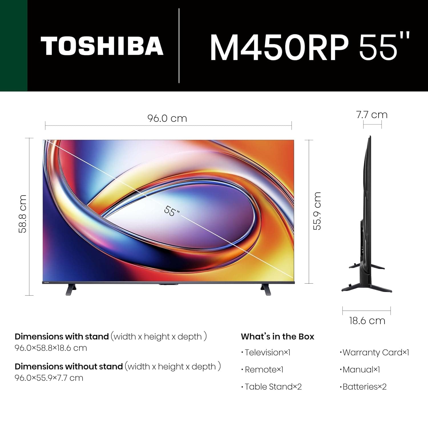 TOSHIBA 55 INCH 4K ULTRA HD QLED SMART TV 55M450RP preview 6