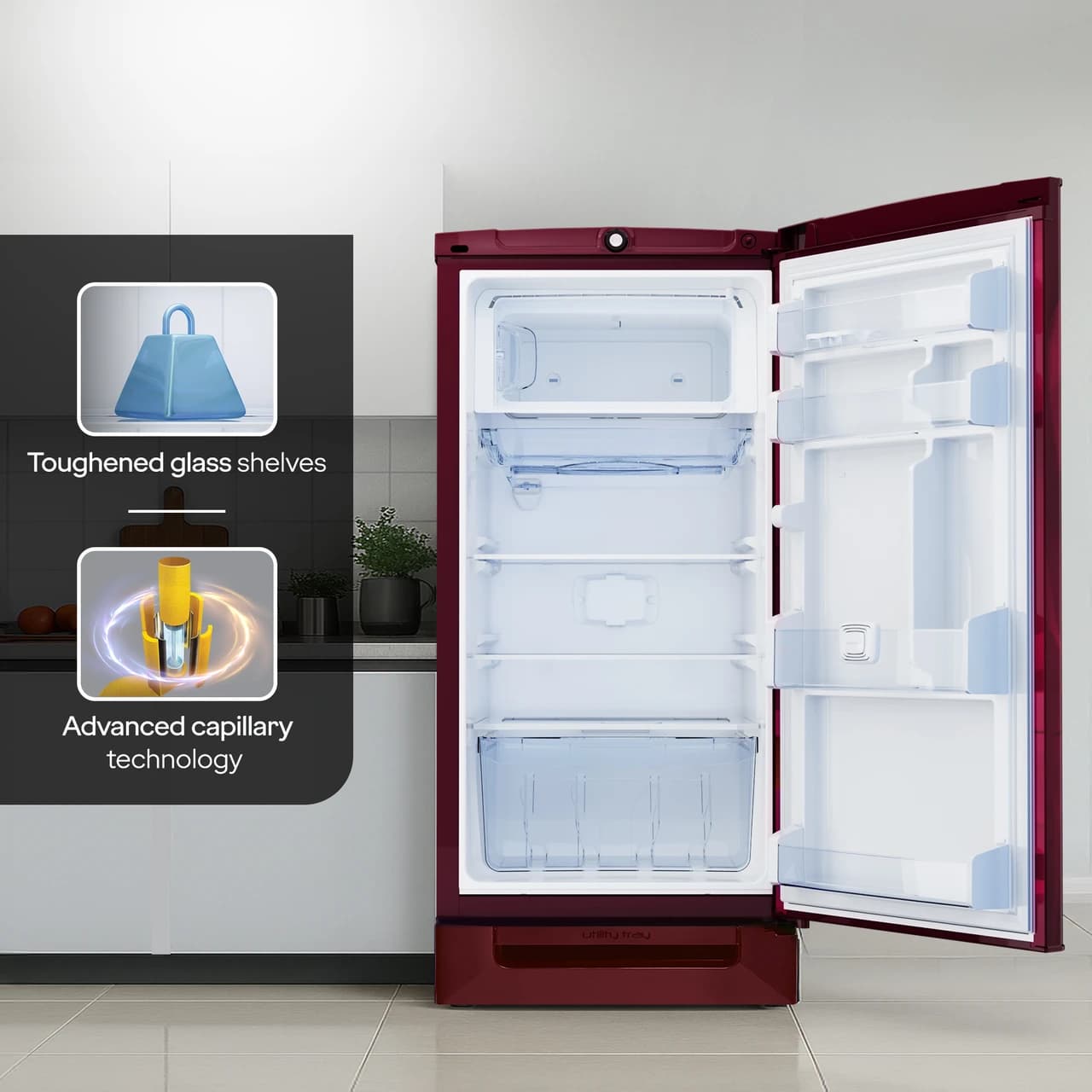 GODREJ 185 L 5 STAR SINGLE DOOR REFRIGERATOR RD 195EN TAI MN WN preview 2