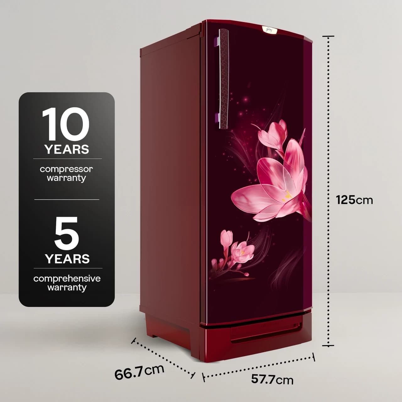 GODREJ 185 L 5 STAR SINGLE DOOR REFRIGERATOR RD 195EN TAI MN WN preview 3