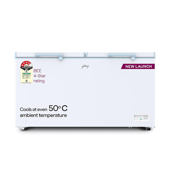 Godrej 505L 4 Star Deep Freezer with Pentacool+ and convertible cooling in Royal White