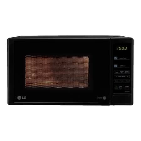 LG MS2043DB 20L solo microwave oven with Intellowave Technology and 44 Auto Cook menus in black