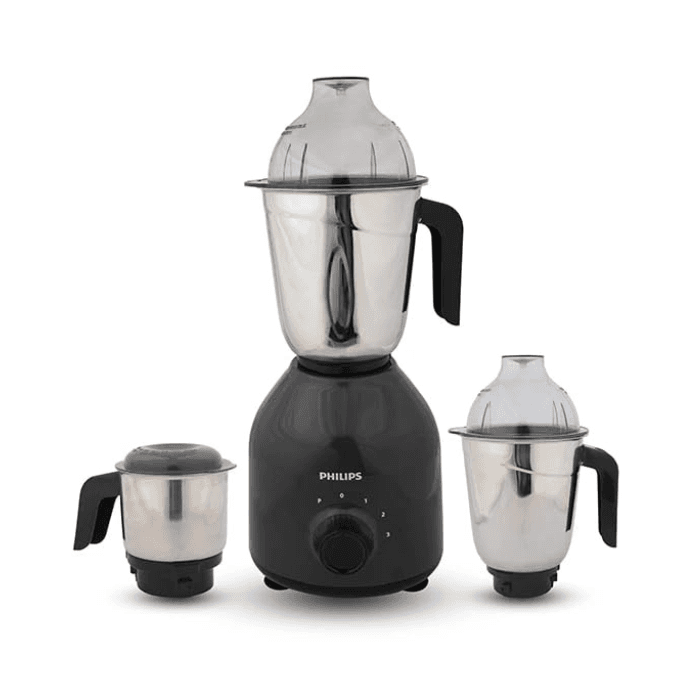 Philips HL7757/00 750W mixer grinder with 3 stainless-steel jars in black