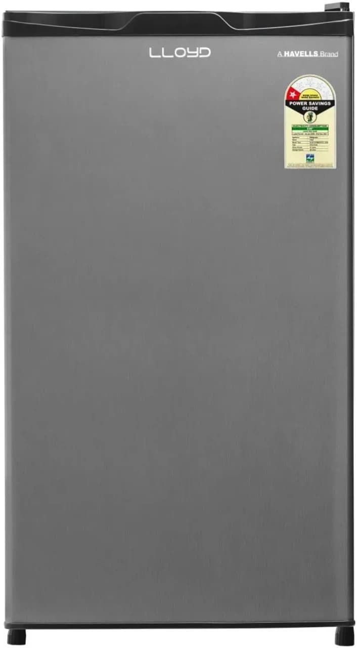 Lloyd 92L compact refrigerator with removable rack and space-saving design